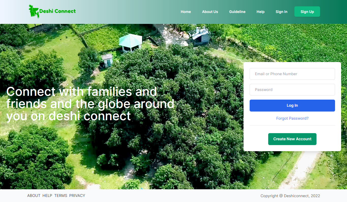 DeshiConnect — Social platform